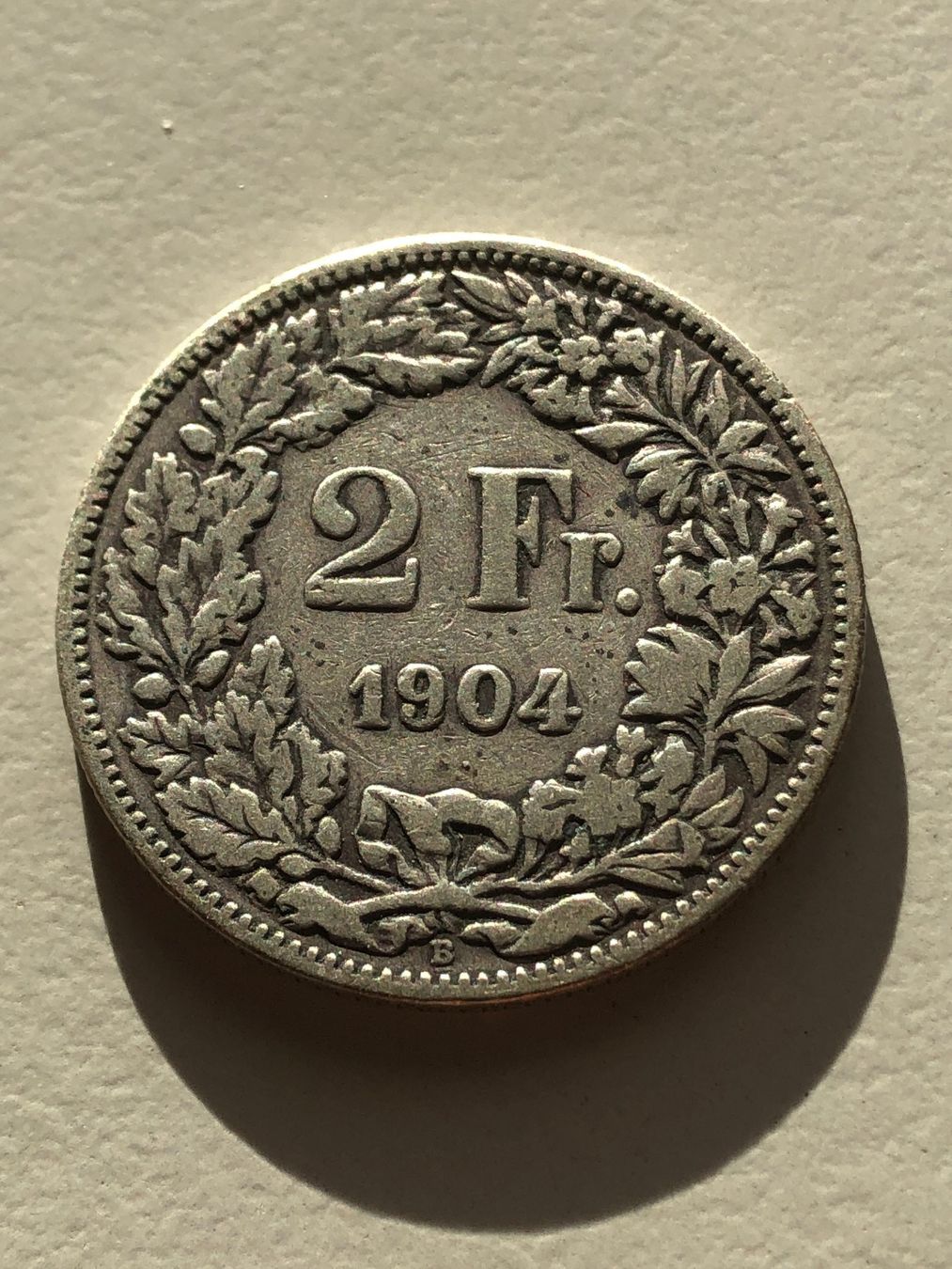 Alle Münzen: 2 Fr. 1904 – Gebraucht aus Schötz von Odpa