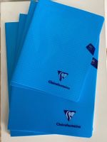 4 St. Schreibhefte (2 gross A4/2 klein A5) Karriert / Blau
