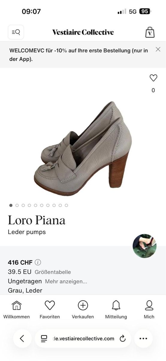 Loro Piana Scarpe da donna: Loro Piana Lederschuhe mit Absatz, Gr. 38.5 – Usato da Binningen venduto da Yuliya15 1