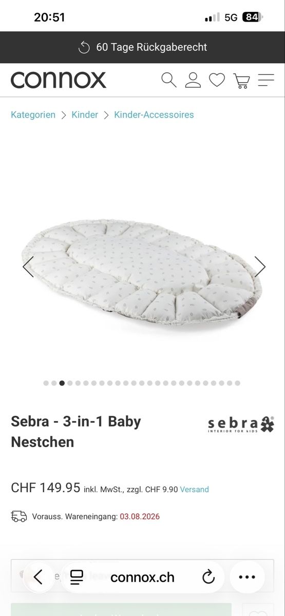 Neisna Marsupi portabebè: Sebra Tragbares Babybest – Nuovo (secondo la descrizione) da Niederwangen b. Bern venduto da Moes120 4