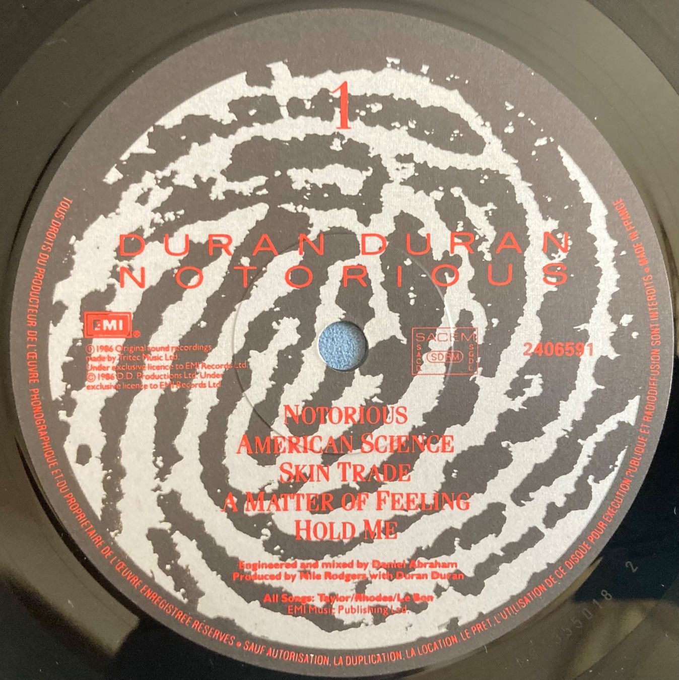 Dischi in vinile: DURAN DURAN - NOTORIOUS – Usato da Poliez-Pittet venduto da Newtown-Records 3