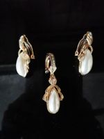 Parure élégante: Collier et boucles d'oreilles nacrées ✨ ...