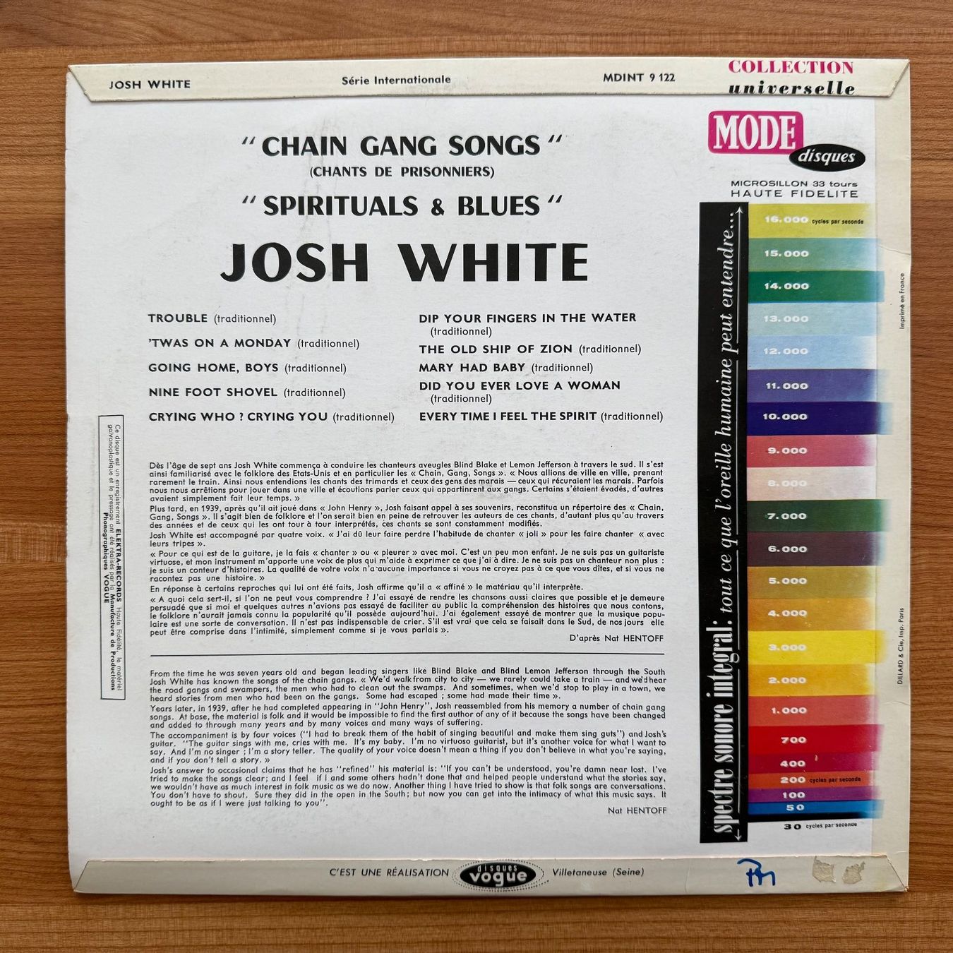 Dischi in vinile: JOSH WHITE - CHAIN GANG SONGS – Usato da Zürich venduto da fehlton 1