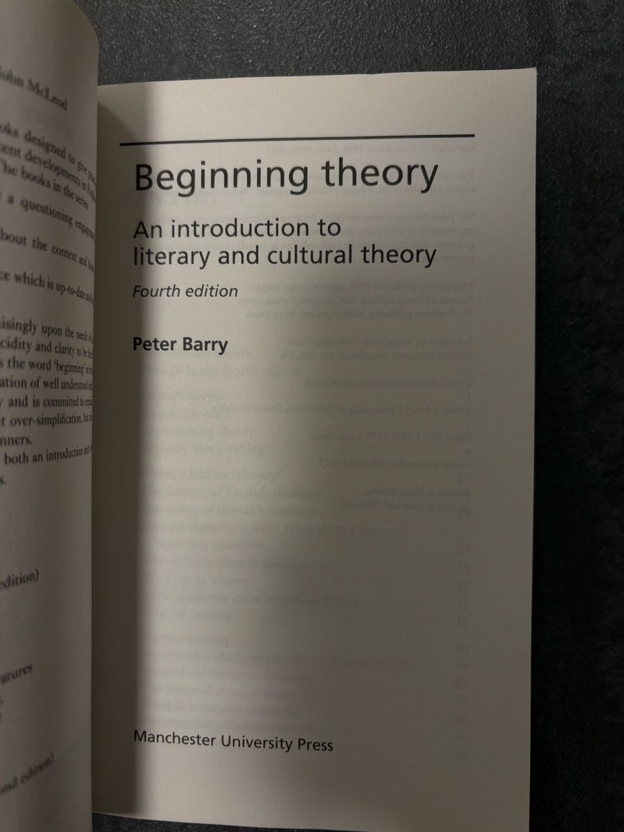 Libri: Beginning Theory Peter Barry 4th Edition – Usato da Rümlang venduto da svent 1