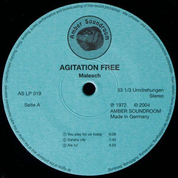 Dischi in vinile: Agitation Free – Malesch LP – Usato da Wenslingen venduto da riger11 2