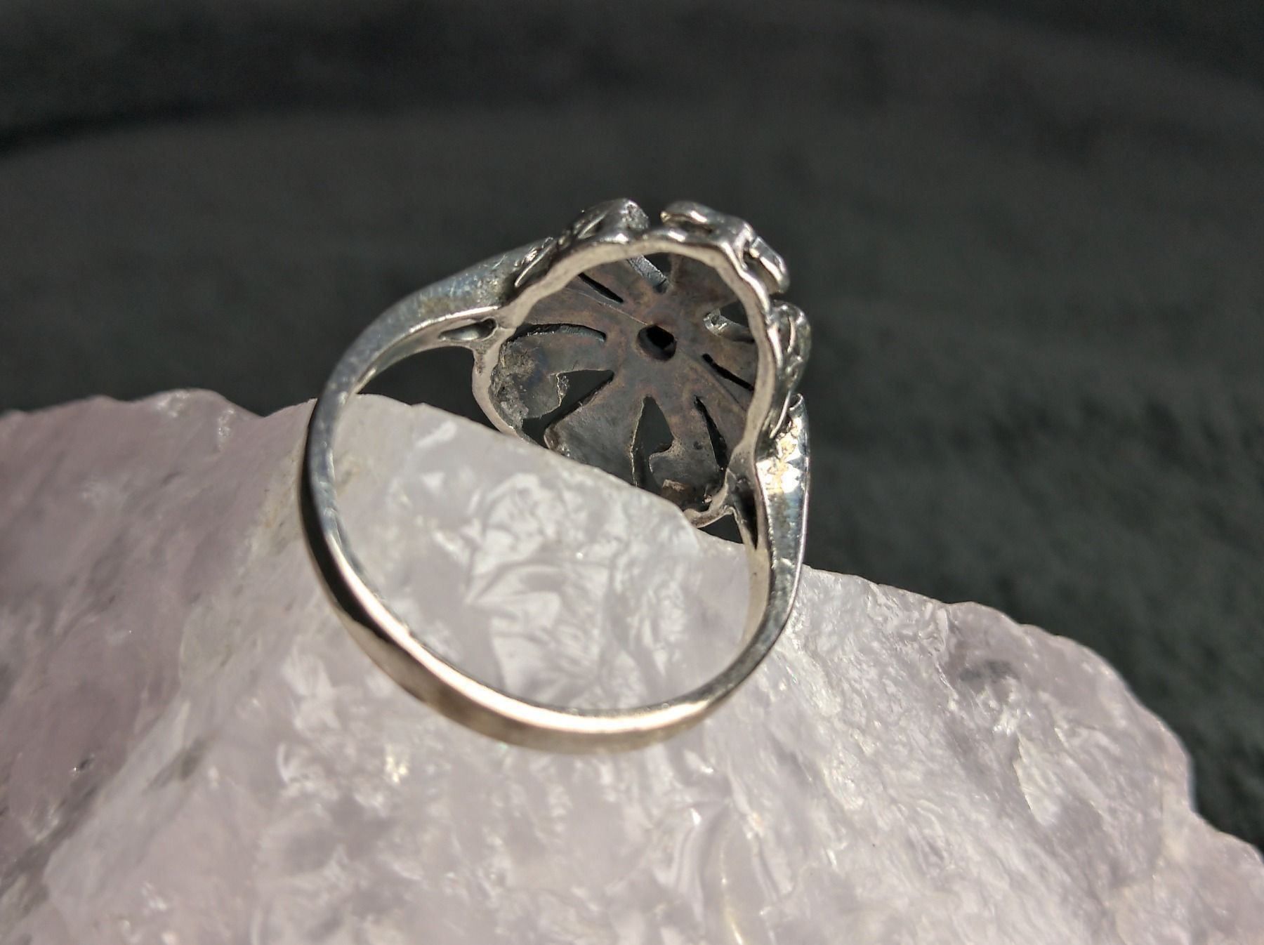 Anelli: Ring Silber 925 mit schwarzem Stein – Usato da Istighofen venduto da Ringparadies 2