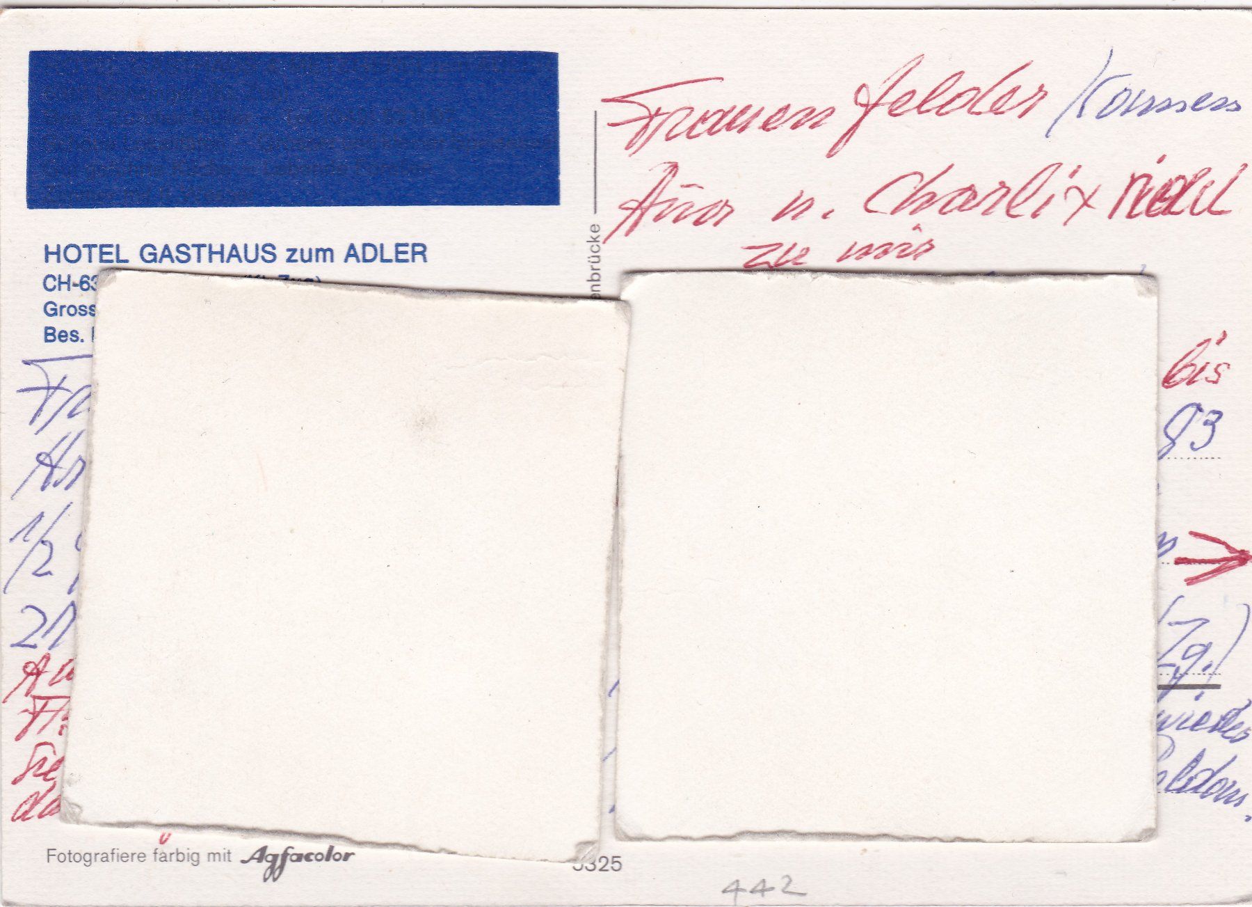 Cartoline postali: Menzingen Gasthaus zum Adler – Usato da Herisau venduto da Lisegrat2008 1