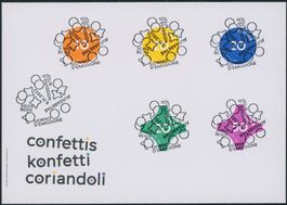 2023 - Konfetti - Ersttagsbrief FDC ET - Ersttag Voll