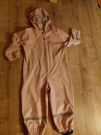 Migros Regenanzug Matschhose Overall Gr. 98/104 Rosa