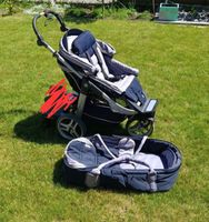 Kinderwagen Teutonia blau mit Tragetasche gebraucht