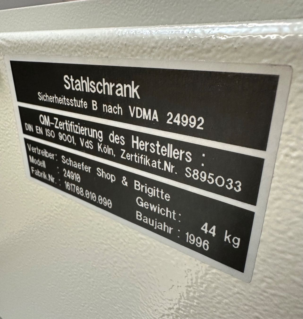 Casseforti: TRESOR AB 1.- !!! – Usato da Zürich venduto da NIKI777 4