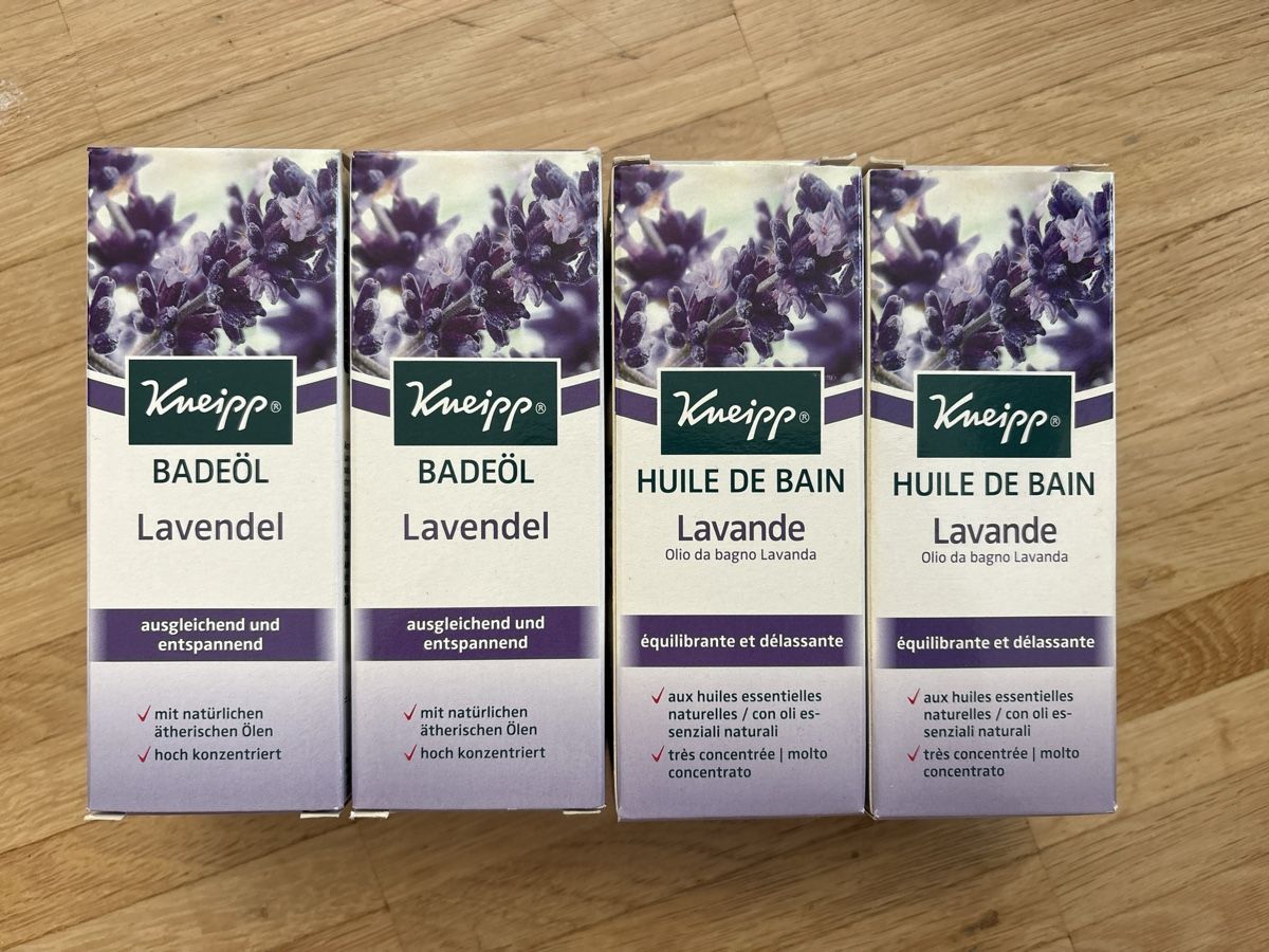 Sonstige Körperpflege: Kneipp Bath Oil Lavender 4x100ml New – Neu und originalverpackt aus Nyon von Iamher
