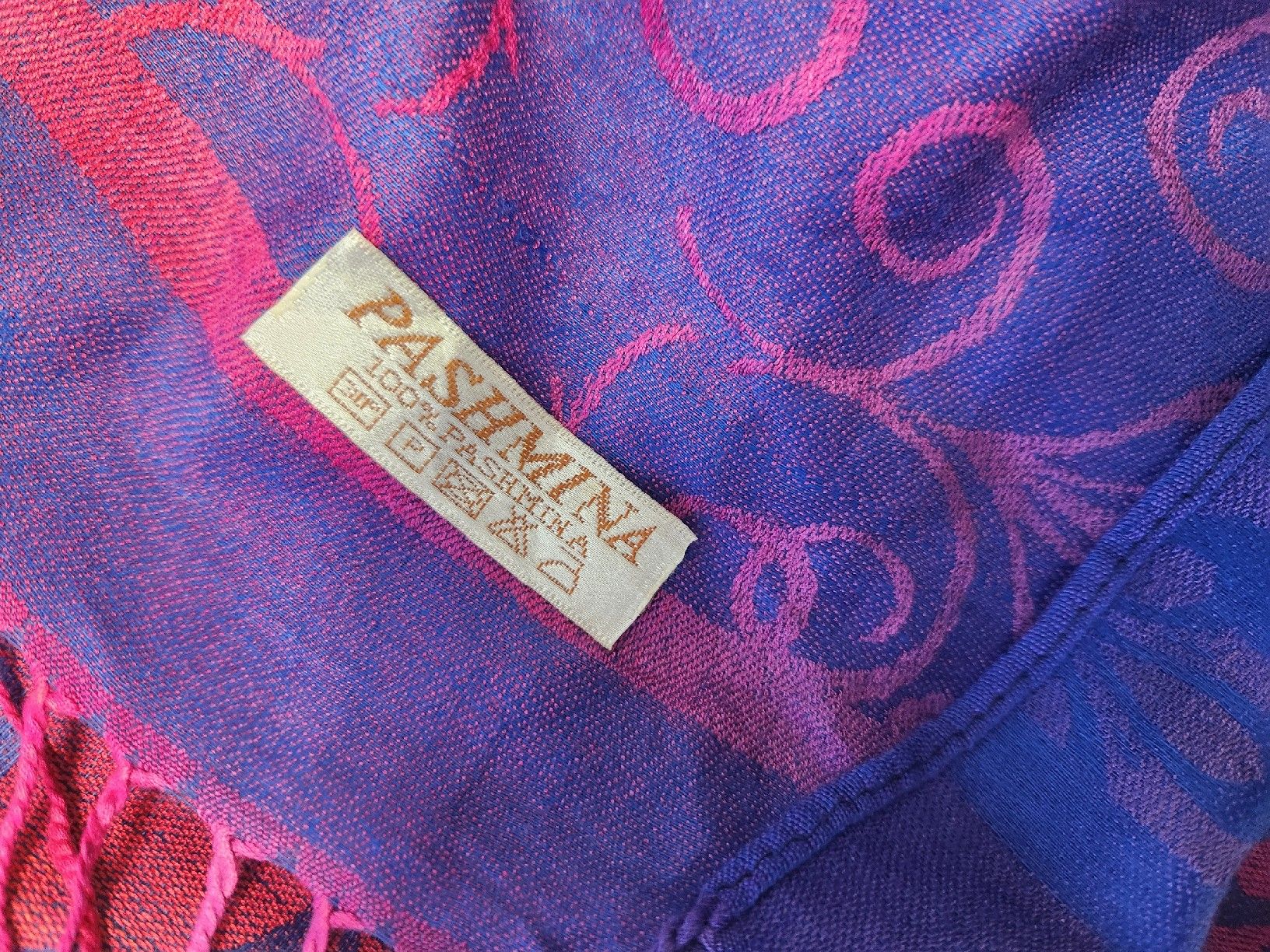 Foulards, Tücher & Schals: Écharpe Pashmina multicolore avec motif de fleurs et franges – Gebraucht aus Niedergösgen von Eva2410 3
