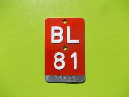 Zum 45. Geburtstag ! ... Velonummer / Fahrradnummer BL 81