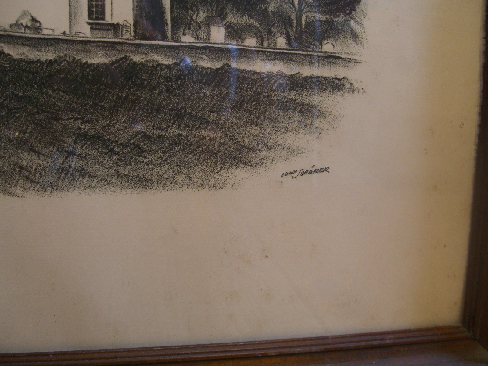 Grafica & Litografie: Kirche Möriken, Lithographie Edw.Schärer – Usato da Winterthur venduto da Gaia 4