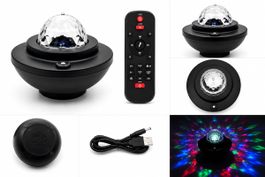 LED Partylicht mit Bluetooth-Lautsprecher&Laser