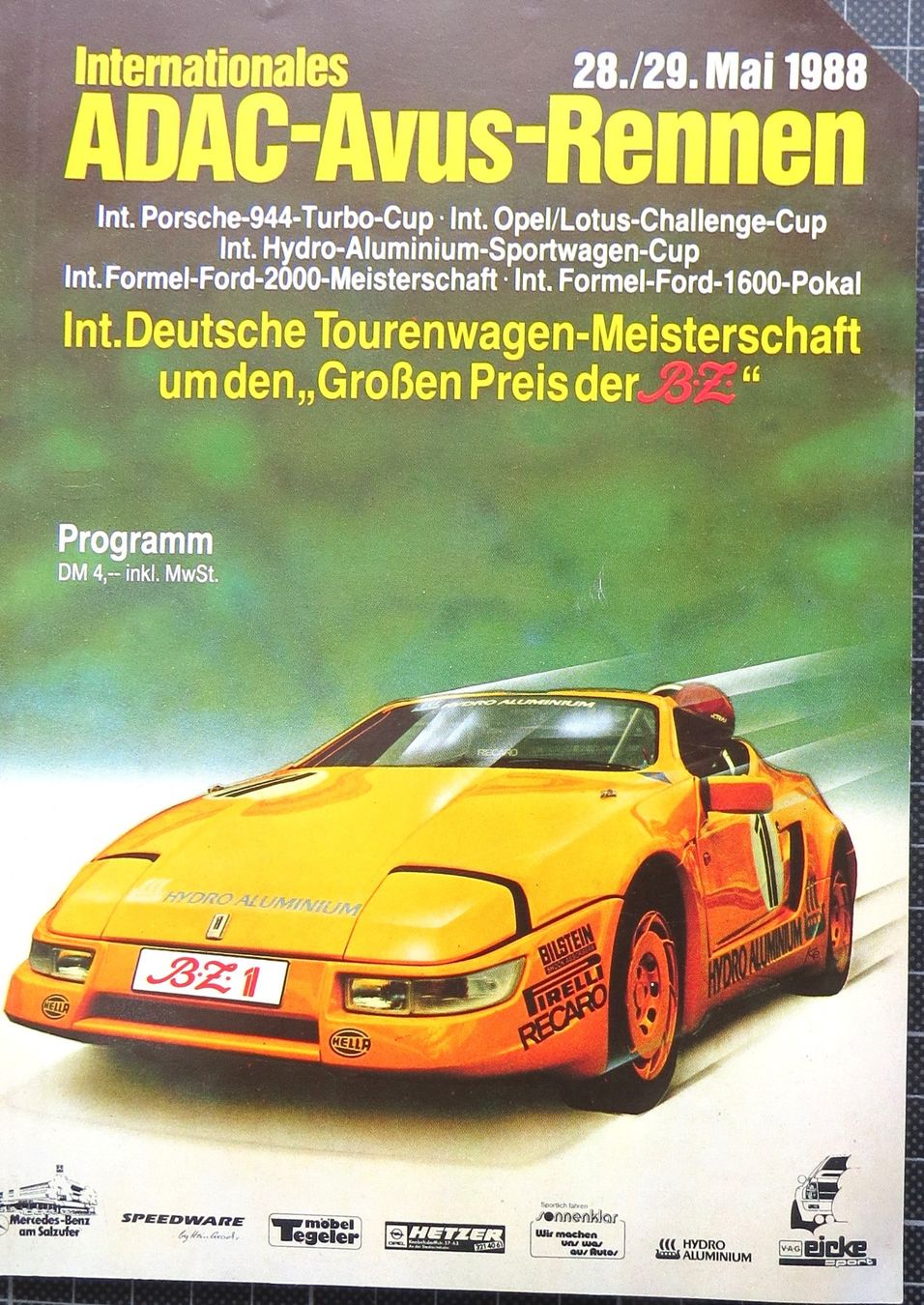 Dokumente: Original Rennprogramm DTM Avus 1988 – Gebraucht aus Ettingen von campione_1