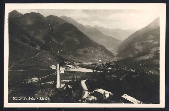 Cartoline postali: Motto Bartola /Airolo, Blick über Ort u – Usato da Berlin venduto da bartko-reher