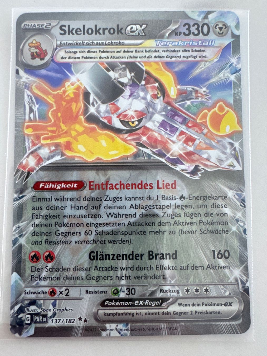 Pokémon Carte collezionabili: Skelokrok ex PAR137 DE - Paradoxrift – Nuovo (secondo la descrizione) da Wil SG venduto da Prof.Eich