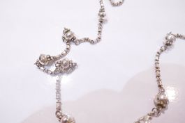 Ausgefallene Silber Kette 3 mm breit Kugel 8,5 mm 85 cm lang