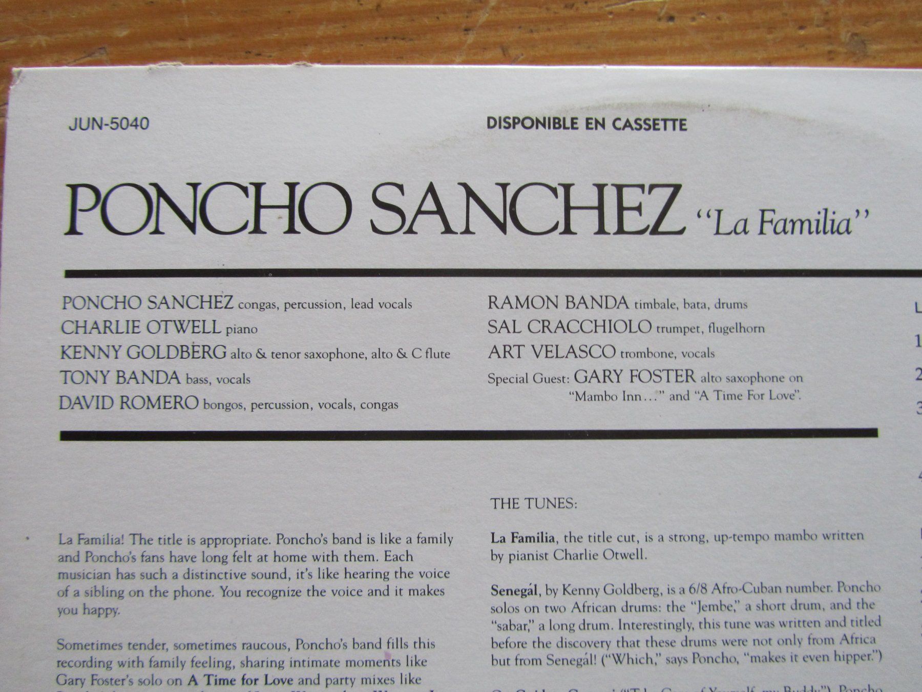 Dischi in vinile: PONCHO SANCHEZ: La Familia – Usato da Seengen venduto da mikelele 3