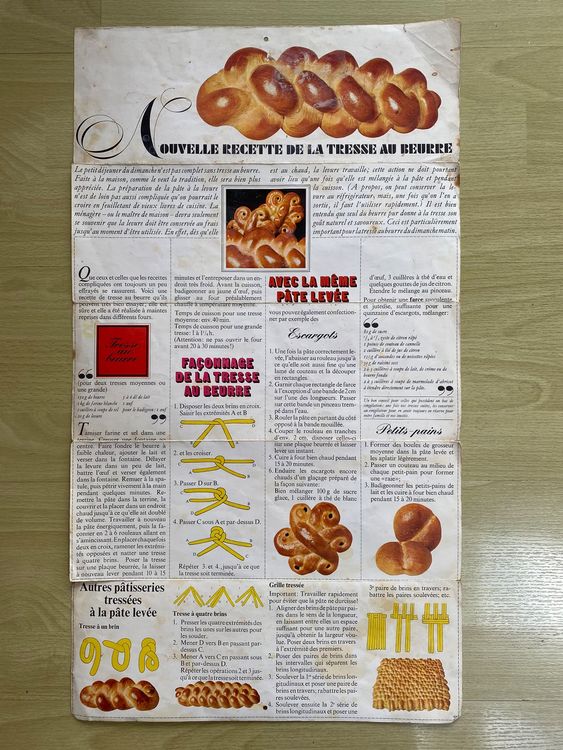 Plakat Bäckerei Butterzopf Rezept | Kaufen auf Ricardo
