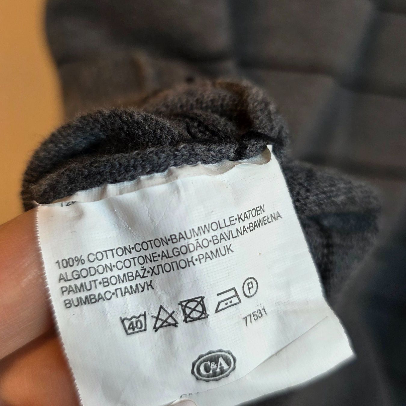 C&A Gilet & Giacche senza maniche: C&A Baumwoll Pullunder Gr. M Grau gestreift – Usato da Wald ZH venduto da CapLux 4