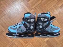 Schlittschuhe blau/schwarz, Gr. 31-34