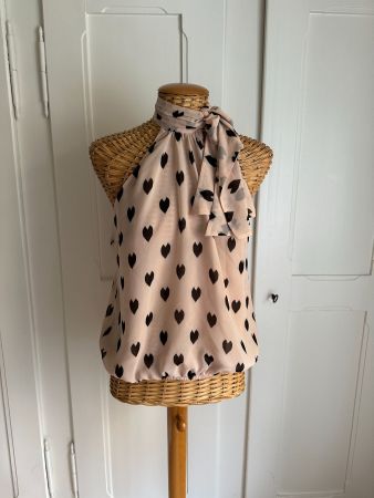Top rosa mit Herzen - 34