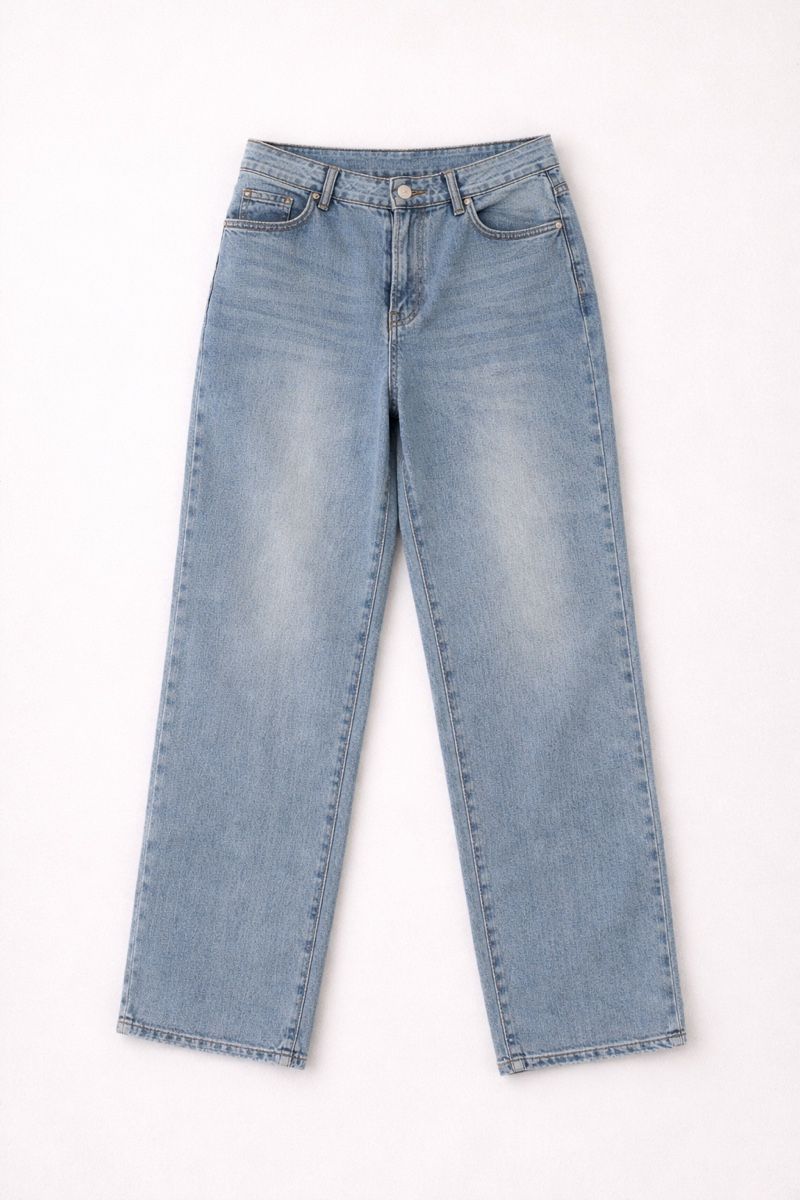 Jeans: JEAN DROIT TAILLE HAUTE BLEU CLAIR – Nuovo (secondo la descrizione) da Lausanne venduto da KeNaChic 2