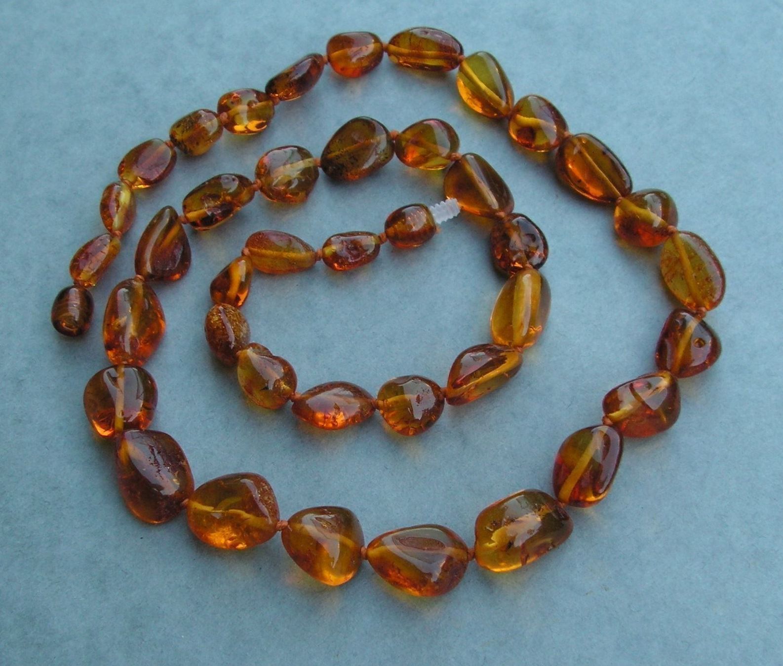 Ketten: ♥ ELEGANT / KETTE / Baltischer Bernstein / OLIVEN / COGNAC – Neu (gemäss Beschreibung) aus Derendingen von Editka 1