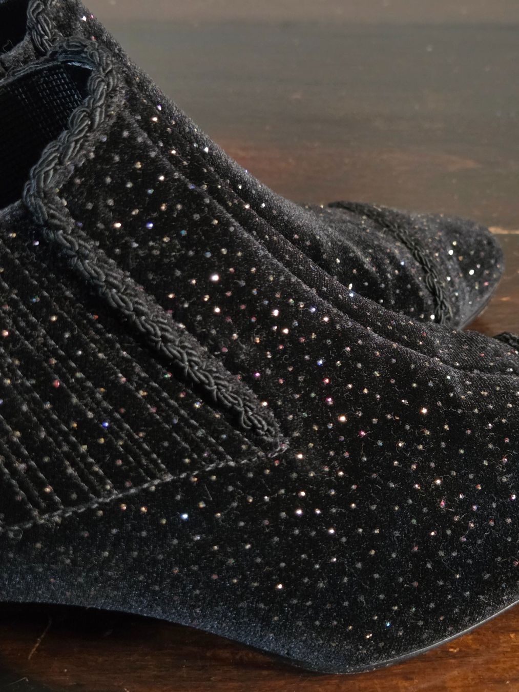 Damenschuhe: Vintage Glitzer Samt Ankle Boots Gr. 39.5 – Gebraucht aus Bern von -Aniko- 4