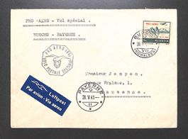 1941 Flugpost F35 Aero VOLO POSTALE SPECIALE BUOCHS-PAYERNE