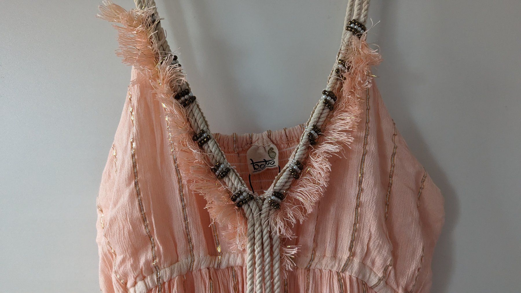 Kleider: Boho Kleid fabrikneu mit Glitzer, Kordeln, Batik, onesize – Neu und originalverpackt aus Belp von Sunny132 4