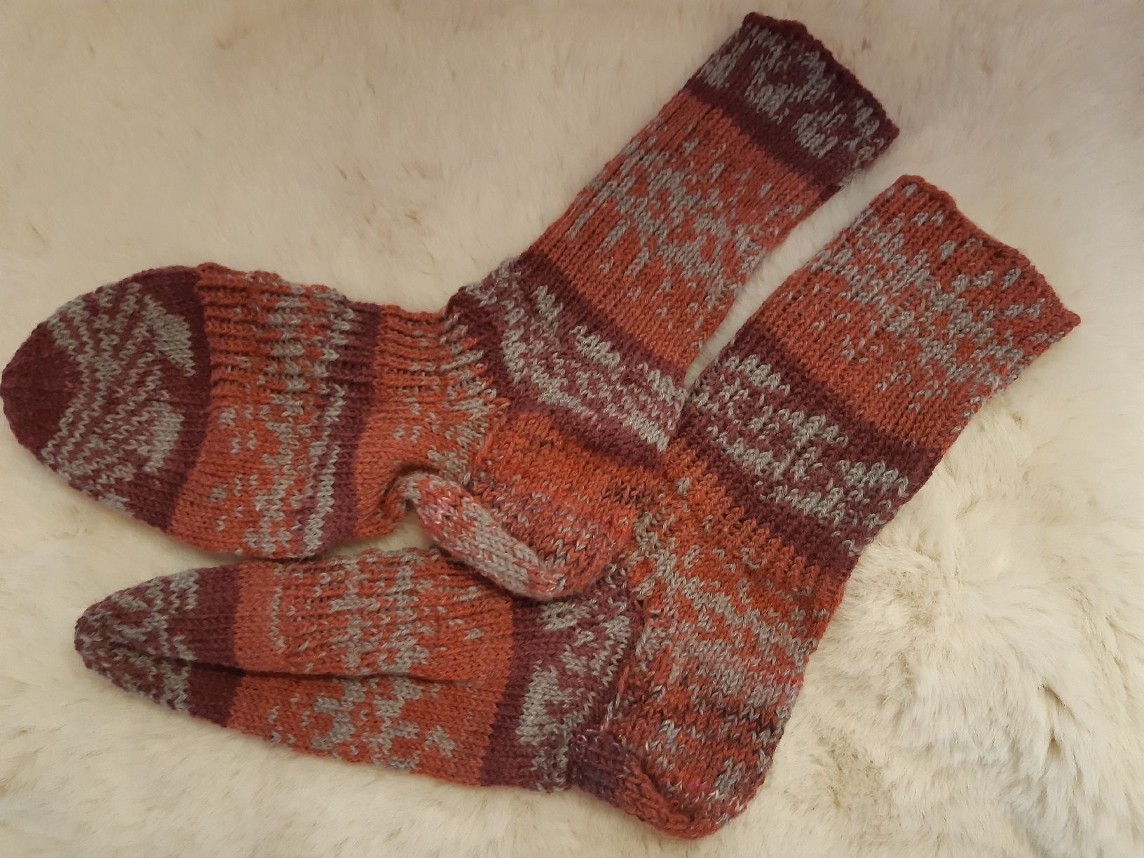 Socken: Handgestrickte Wollsocken  42/43 NEU – Neu (gemäss Beschreibung) aus Toffen von Gwunderegge77