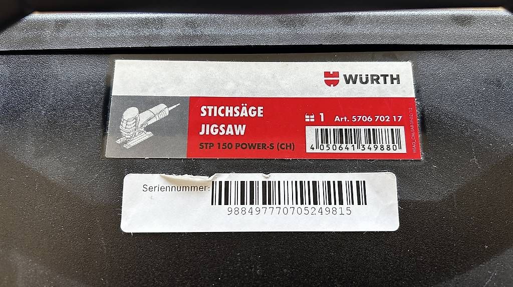 Seghe: Stichsäge STP 150 Power-S Würth – Usato da Hallwil venduto da Babagysi 1