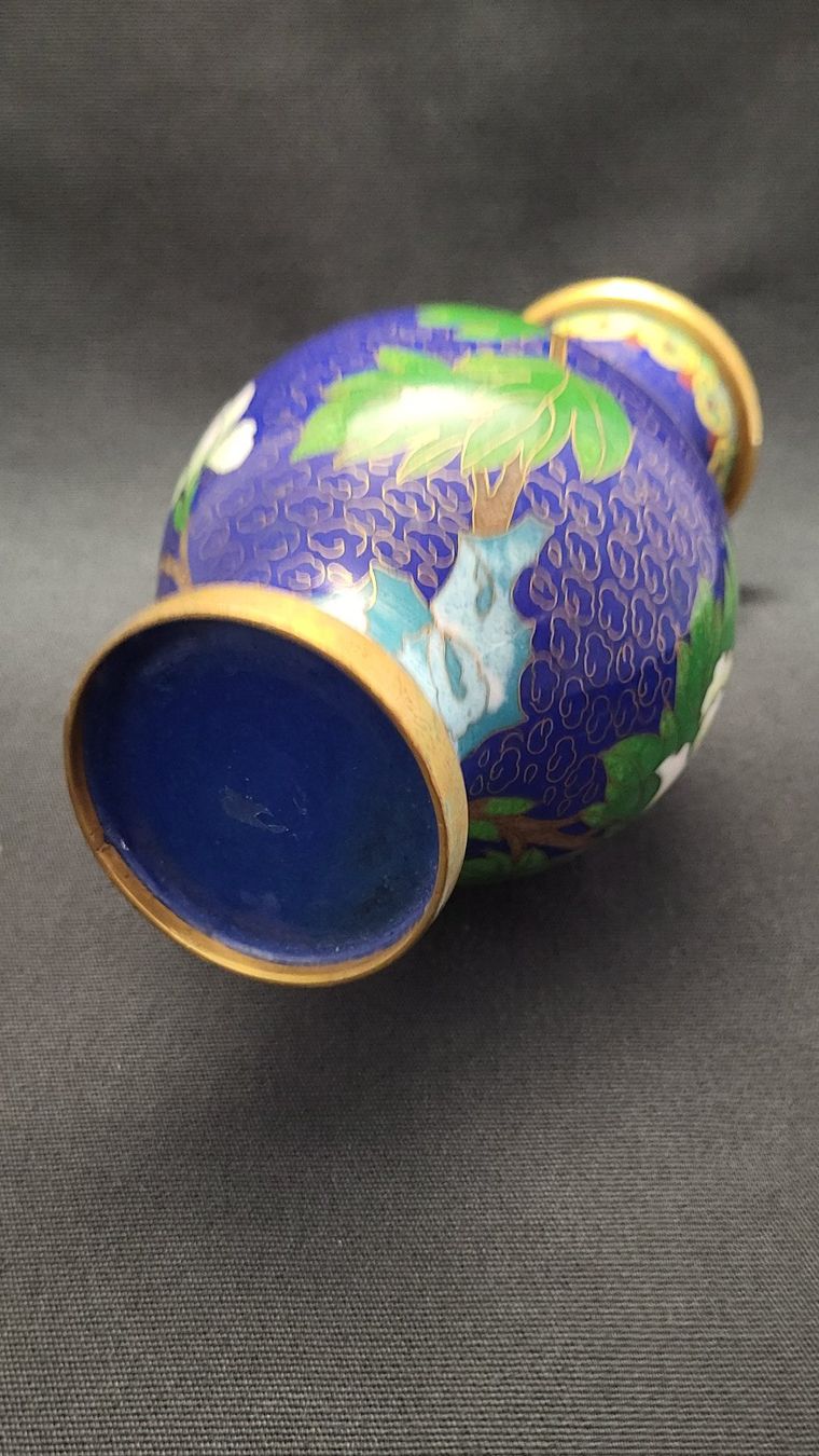 Vasi & Recipienti: Cloisonne-Vase Dunkelblau – Usato da Basel venduto da spinne02 5