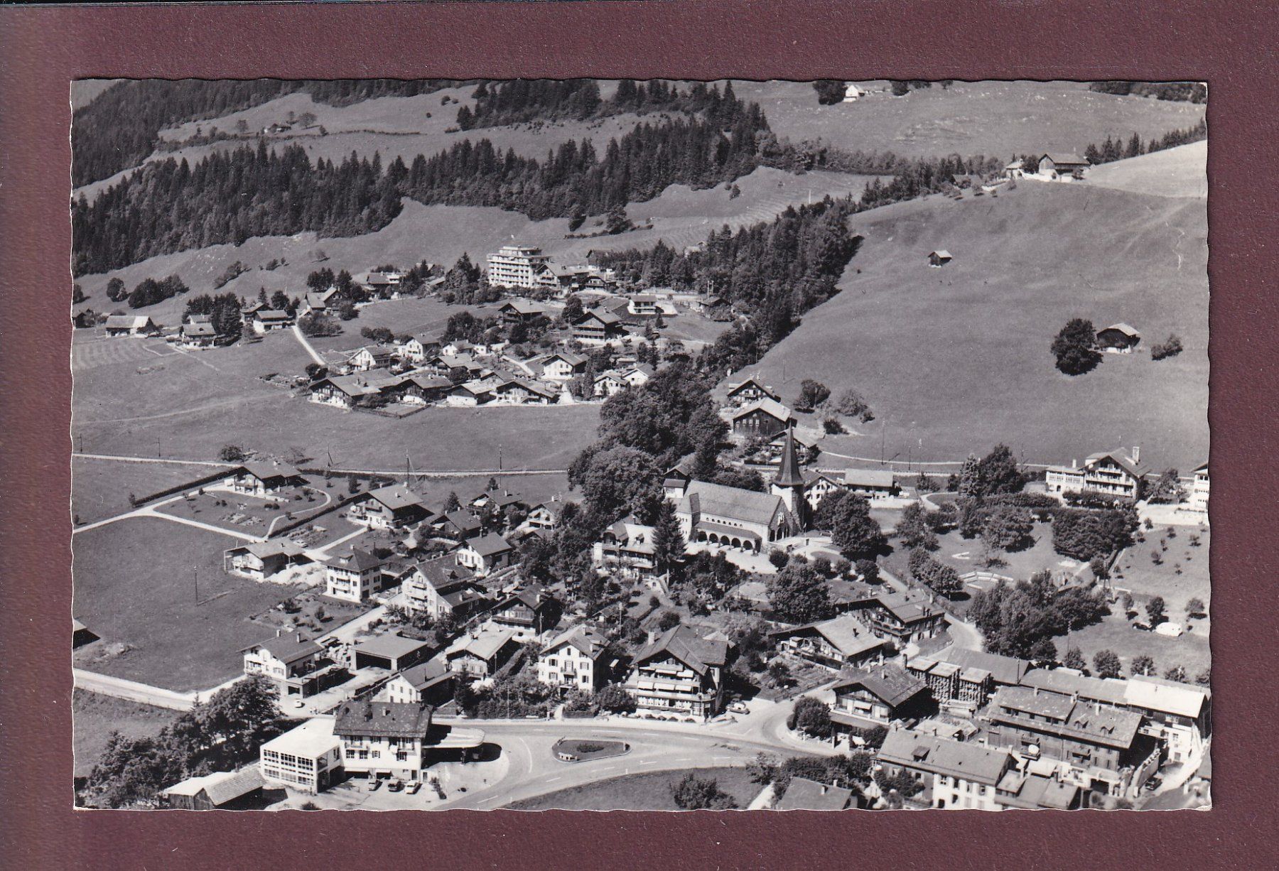 Cartoline postali: Vue aérienne - CHÂTEAU D'OEX – Usato da Pully venduto da nicecards