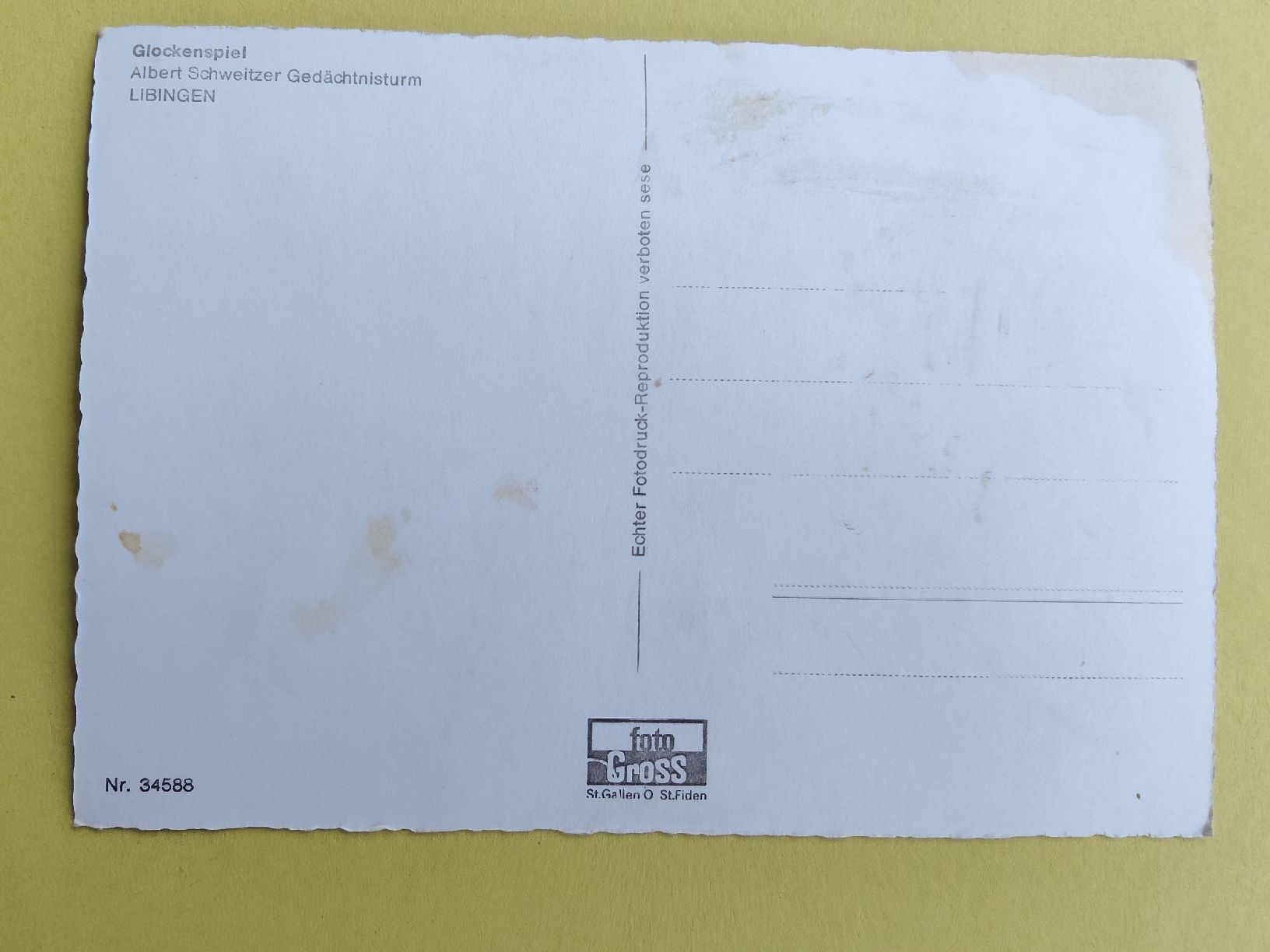 Ansichtskarten: AK Glockenspiel Libingen – Neu (gemäss Beschreibung) aus chur von Hmars 1