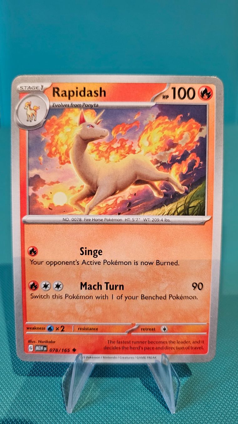 Pokémon Cartes à collectionner: Rapidash MEW 078/165 EN – D'occasion à Rheineck par Pinia03
