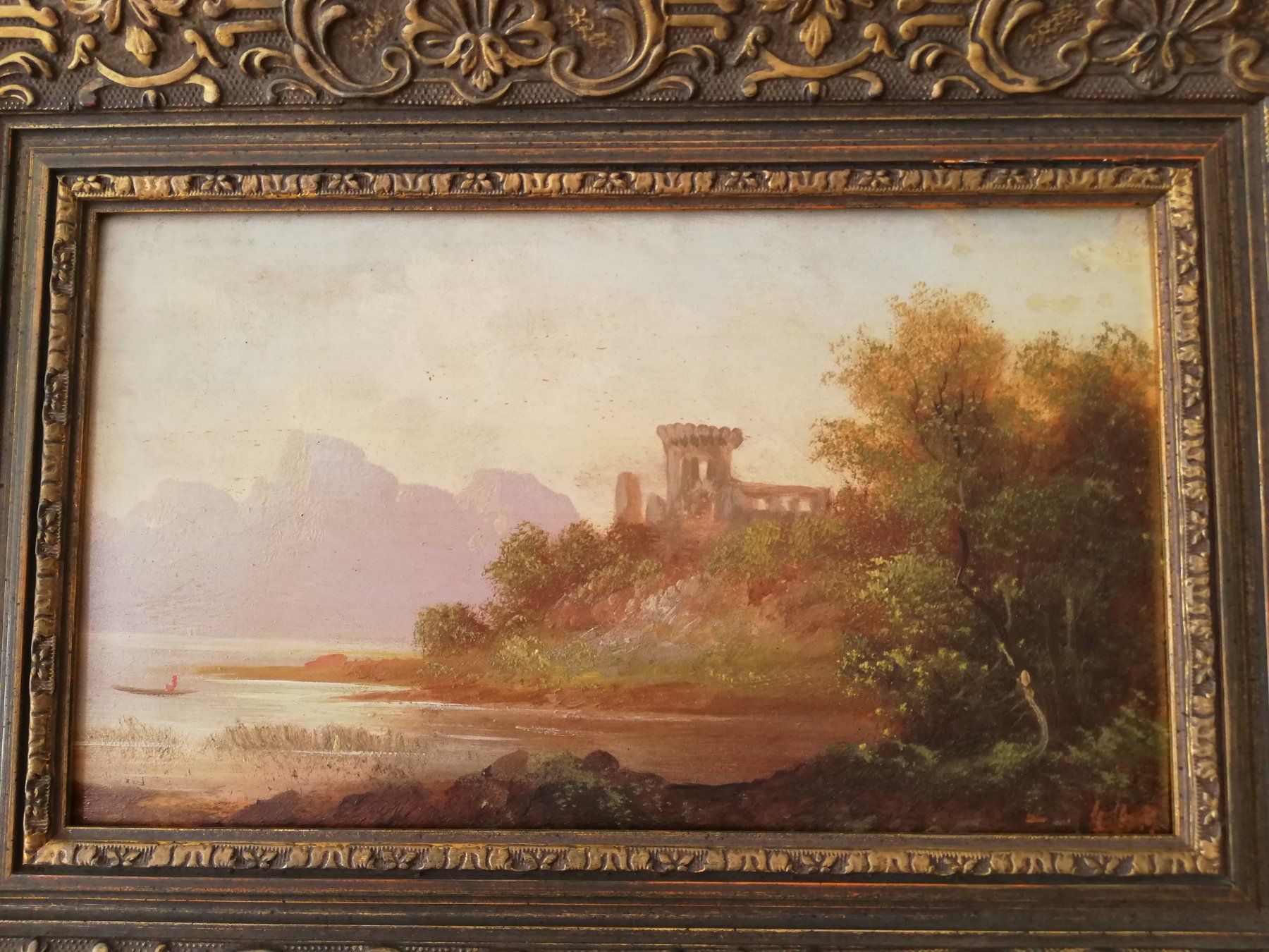 Dipinti: altes Gemälde romantische Landschaft – Usato da Genève venduto da mar_q7yb 4