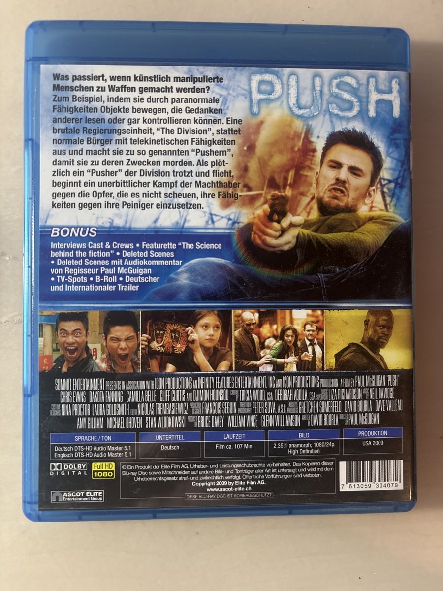 Tutti i DVDs: Blu-ray Push, Action Thriller, Sci-Fi, Chris Evans – Nuovo (secondo la descrizione) da Ruswil venduto da Slivio_ 1