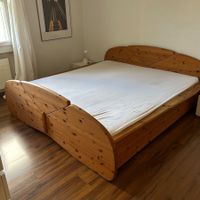 Doppelbett Holz massiv, Bernstein Bio, inkl. 2 Lattenrooste