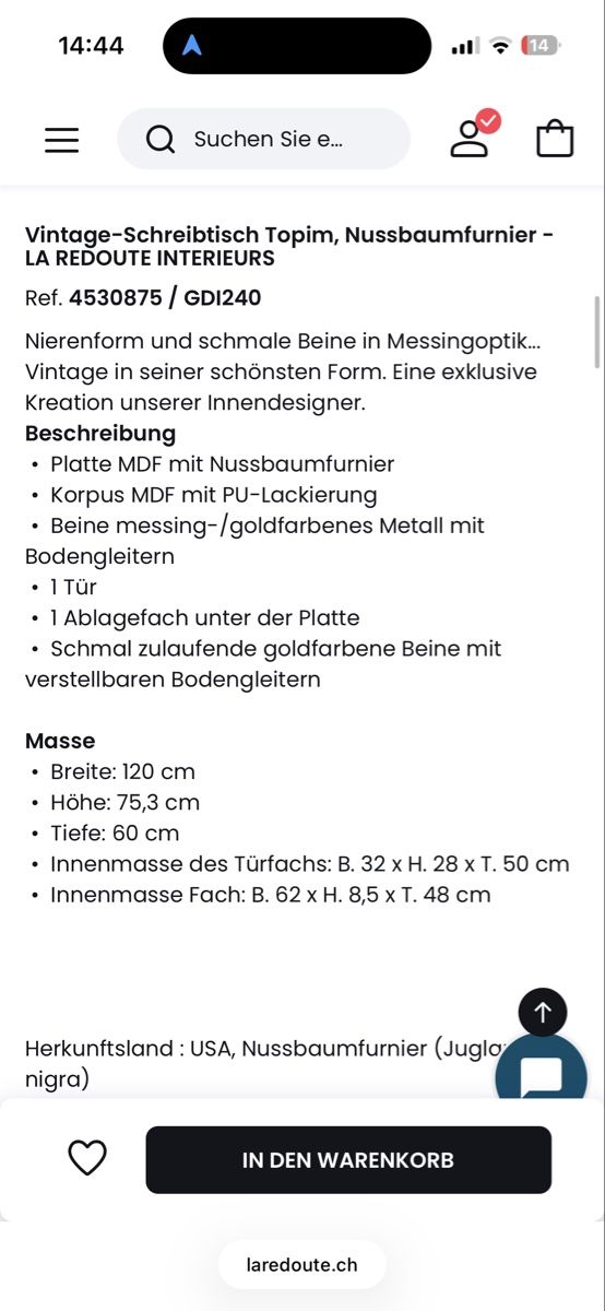 Scrivanie: LaRedoute Schreibtisch – Nuovo (secondo la descrizione) da Zürich venduto da duc_pjh7 2
