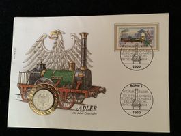 Numisbrief 150 Jahre Deutsche Eisenbahn