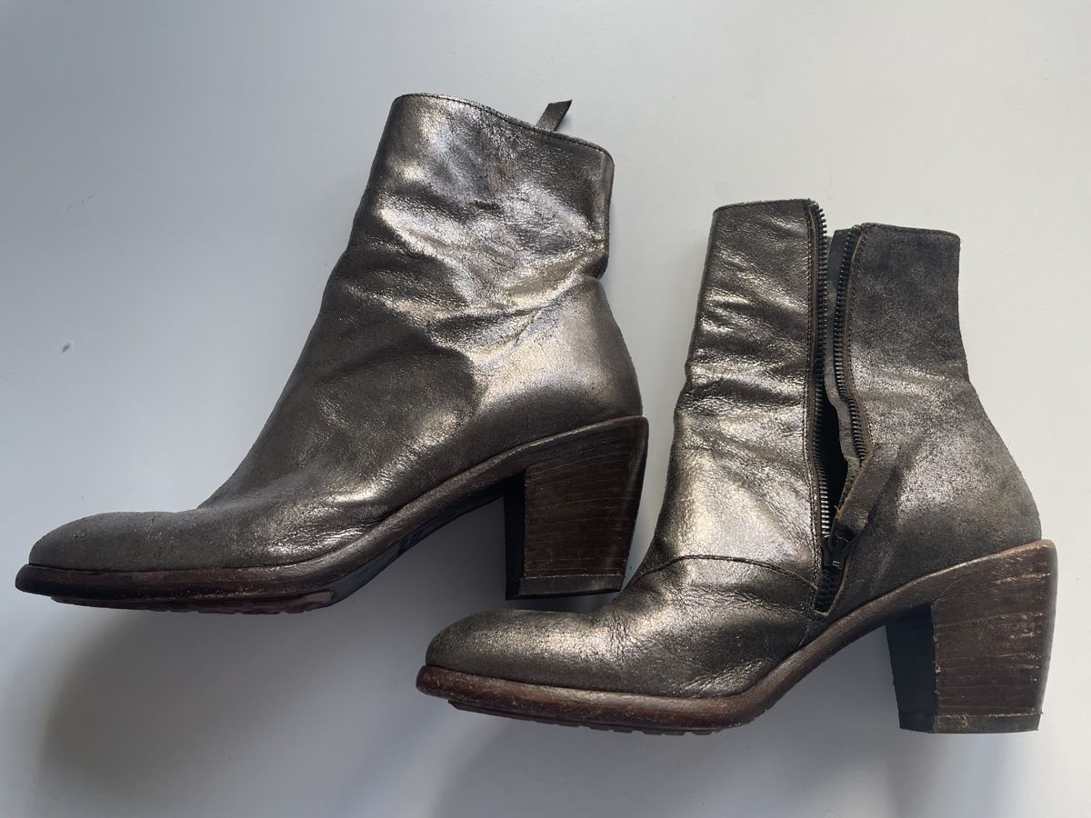 Scarpe da donna: Ernesto Dolani Lederstiefeletten Gr. 39 silber – Usato da Gockhausen venduto da AnneT07