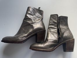 Ernesto Dolani Lederstiefeletten Gr. 39 silber