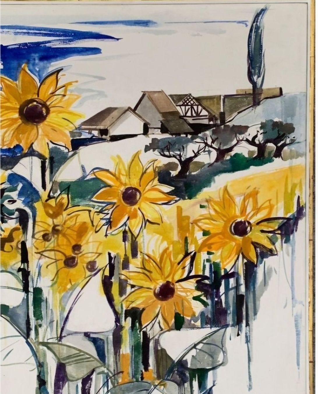 Dipinti: Urs HUBER (1946) Grosses Gemälde – Usato da Thalwil venduto da Designer50 1