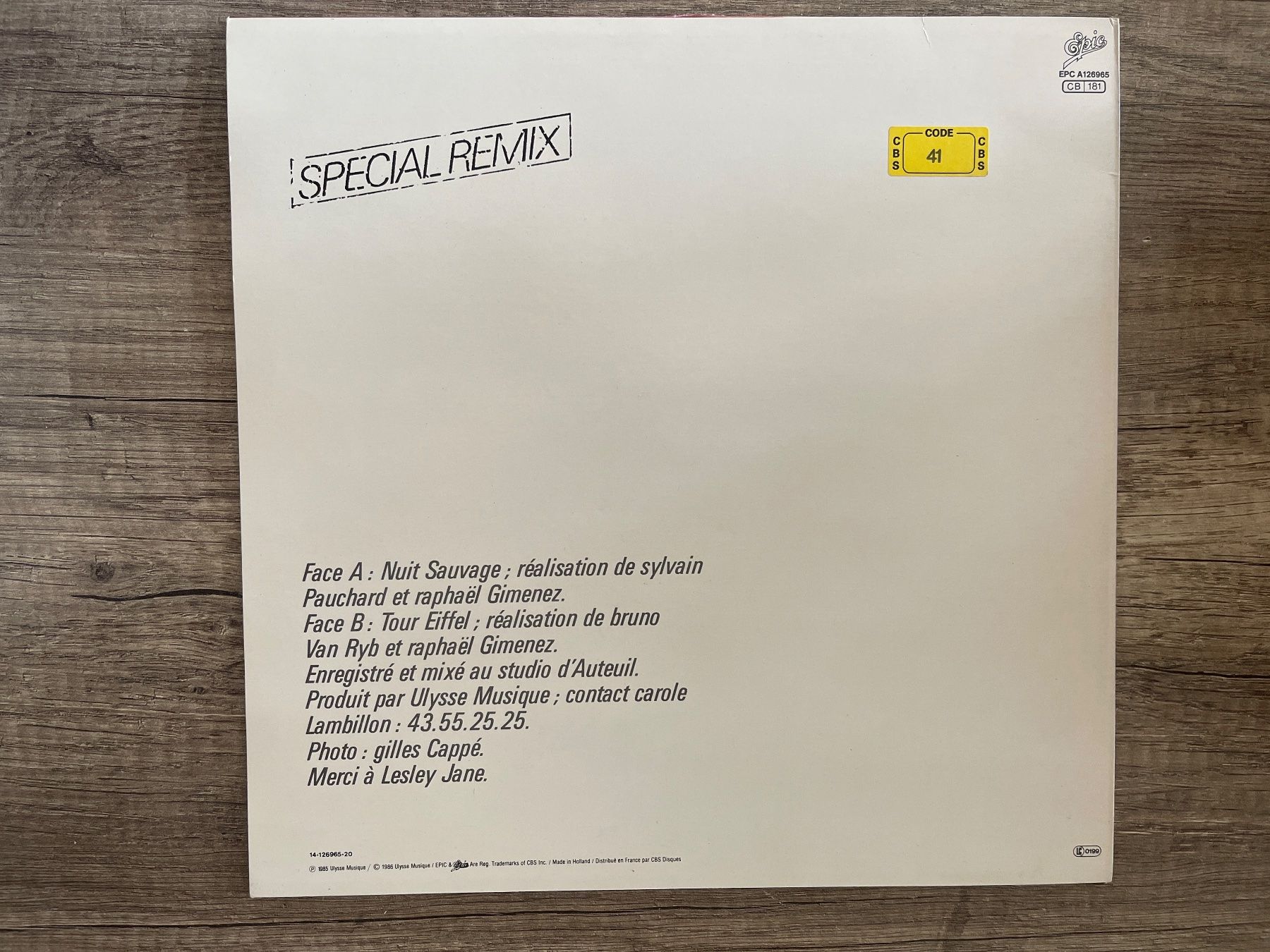 Dischi in vinile: A322/Les Avions - Nuit Sauvage – Usato da Frutigen venduto da Philippe_jsp 1