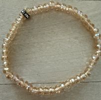 Armband Kristalle Beige mit Zirkonia Damen neu
